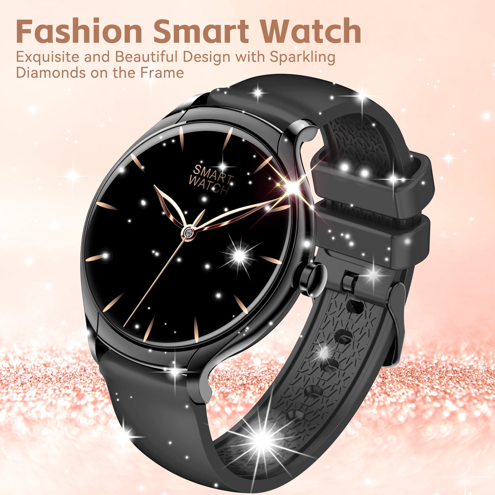 XAXRE KT67 Smart Watches for Women (Answer and Make Call) with Voice Assistant, Smartwatch with Multiple Sport Modes Compatible with iOS Android, 1pc