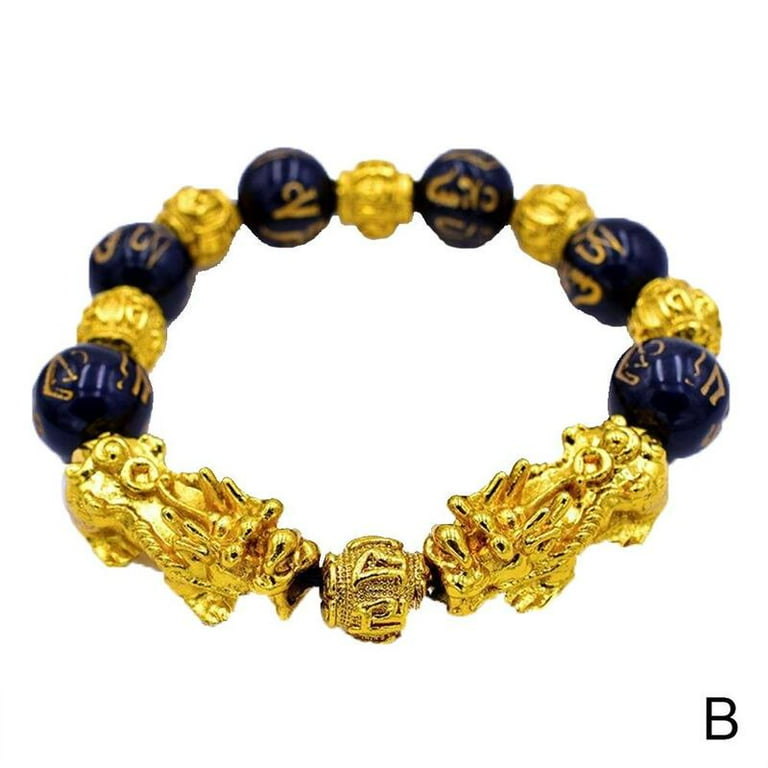 Feng shui black obsidian bracelet walmart deals