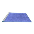 thumbnail image 2 of Ahgly Company Machine Washable Indoor Round Oriental Blue Industrial Area Rugs, 6' Round, 2 of 4