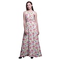 thumbnail image 1 of Bimba Robe Longue Maxi à Imprimé Floral pour Femme, Col Rond, Robe de Soirée - Moyen, 1 of 6