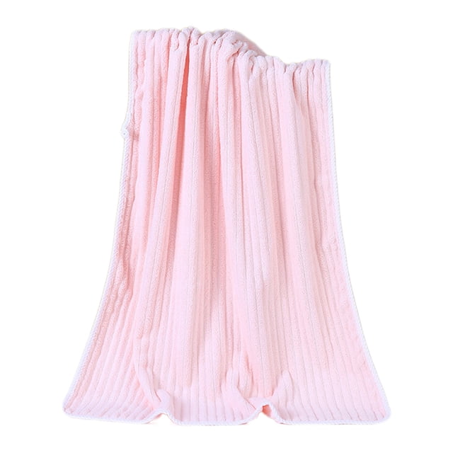 Yhmxh Decoración del baño Toalla de vellón Corals con tiras grandes y bordes absorbentes para que hombres y mujeres se laven la cara, se bañen, se sequen el cabello y se sequen.