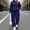 Dark Blue, variant on Plus Size Sweatsuits for Women Two Piece Sets for Women Long Sleeve Hoodies and Sweatpants Fashion Casual Solid Color Fleece Workout Sets for Women L