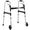 Silver, variant on MaxKare Folding Walker with Wheels, 8 Levels Adjustable Height 30.5"-37.5", 300lbs Weight Capacity, Lightweight, for Senior, Black