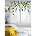 thumbnail image 3 of Green Eucalyptus Leaves Sheer Curtains 63 Inch Length 2 Panels Set, Watercolor Summer Botanical Voile Window Treatment Rod Pocket Curtains Sheers Drapes for Bedroom/Living Room/Kitchen 52x"63"x2, 3 of 7