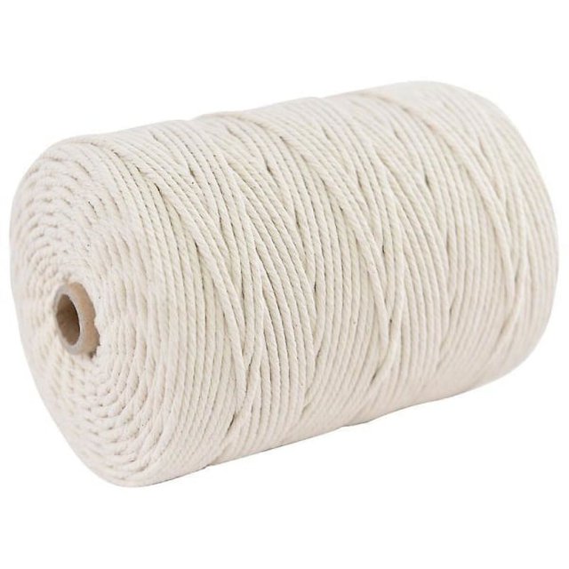 Hilo de macramé de 2 mm, cuerda de algodón de 200 m, hilo de algodón de macramé natural, cuerda trenzada de bricolaje para atrapasueños para colgar en la pared, colgador de plantas, manualidades, decoración de regalo Sincero Electrónica