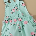 thumbnail image 4 of Girl Clothes Baby Short Sleeve T Shirts Sunflower Overalls Romper Jumpsuit Summer Outfit Cute Clothing Set, 4 of 7
