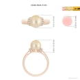 thumbnail image 5 of Angara Golden South Sea Cultured Pearl Collar Ring with Diamonds in 14K Rose Gold for Women | June Birthstone Jewelry for Her, 5 of 8