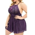 thumbnail image 5 of uublik Valentines Lingerie Set for Women Sexy Naughty Babydoll Plus Size Bodysuit Lace, 5 of 5