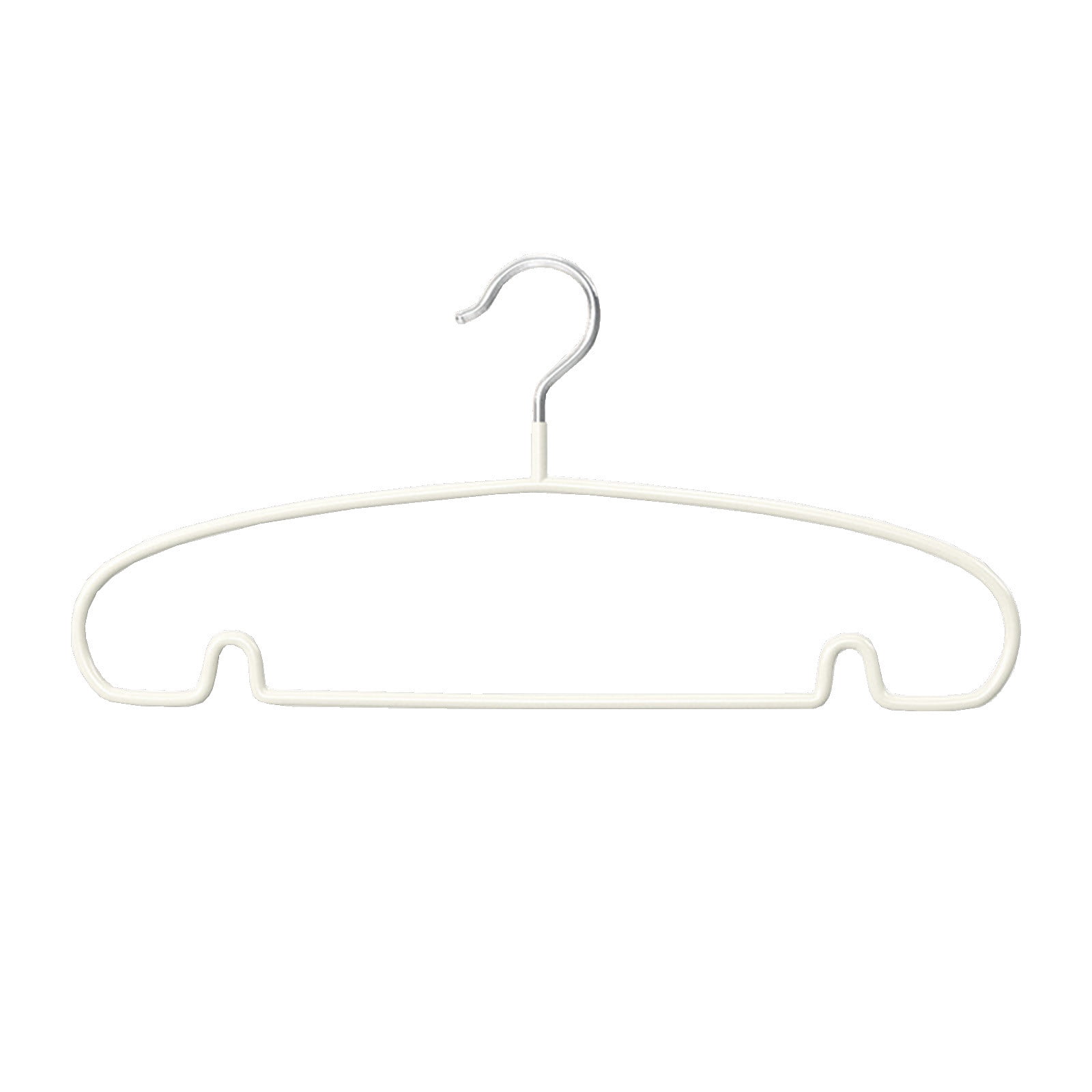 Heavy Duty Metal Suit Hangers 10 Pack, Non-Slip PVC Coating, No Shoulder Bumps, Space Saving Clothes Hangers for Sweaters, Coat, Shirts, Skirt, Jackets