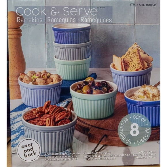Cook & Serve Over and Back 8-Piece Ramikin Set, Multi, 10 oz.