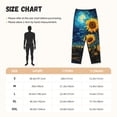 thumbnail image 4 of Lsque Vintage Starry Sky Sunflower Print Women's Pajama Pants, Lounge Pant - Comfortable Home Wear,Elastic Waistband, Stylish Design-Medium, 4 of 9