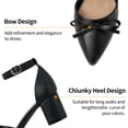 thumbnail image 4 of Ecetana Women's Pumps Pointed-Toe chunky Heel Shoes with Bow Elegant Ankle Strap Dress Shoes for Wedding Party Office, 4 of 6