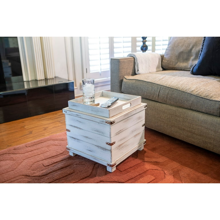 Hadley weathered storage ottoman discount