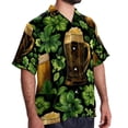 thumbnail image 2 of Saint Patrick's Day Men's Short Sleeve Poplin Shirt, Casual Printed Button Down Top for Summer Beach, Spread Collar Unisex Beach Shirt, 2 of 6