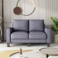 thumbnail image 2 of Holaki 53" Modern Loveseat Fabric Sofa Living Room Furniture Sofa, Dark Grey, 2 of 8