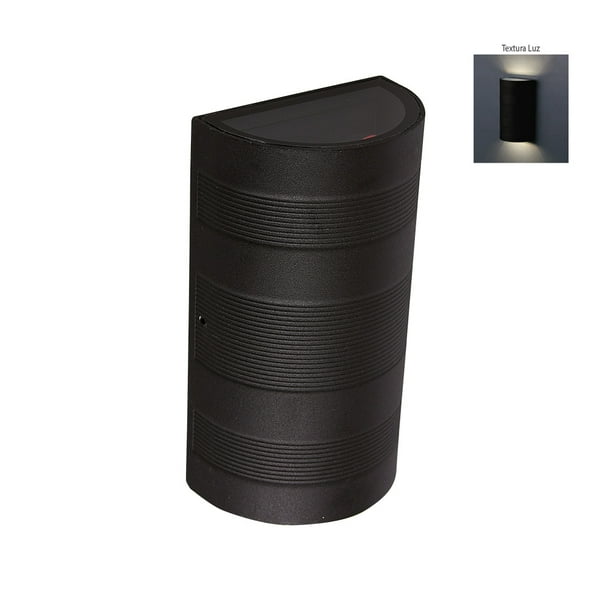 Lampara Muro Led Exterior Negro 6w Luz Blanca Neutra Hled-84
