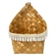 thumbnail image 1 of Cesta de flores impermeable: cesta decorativa de mimbre tejida con borde de perla - Cesta de pared tejida para plantas - Maceta rústica de pared, 1 of 6