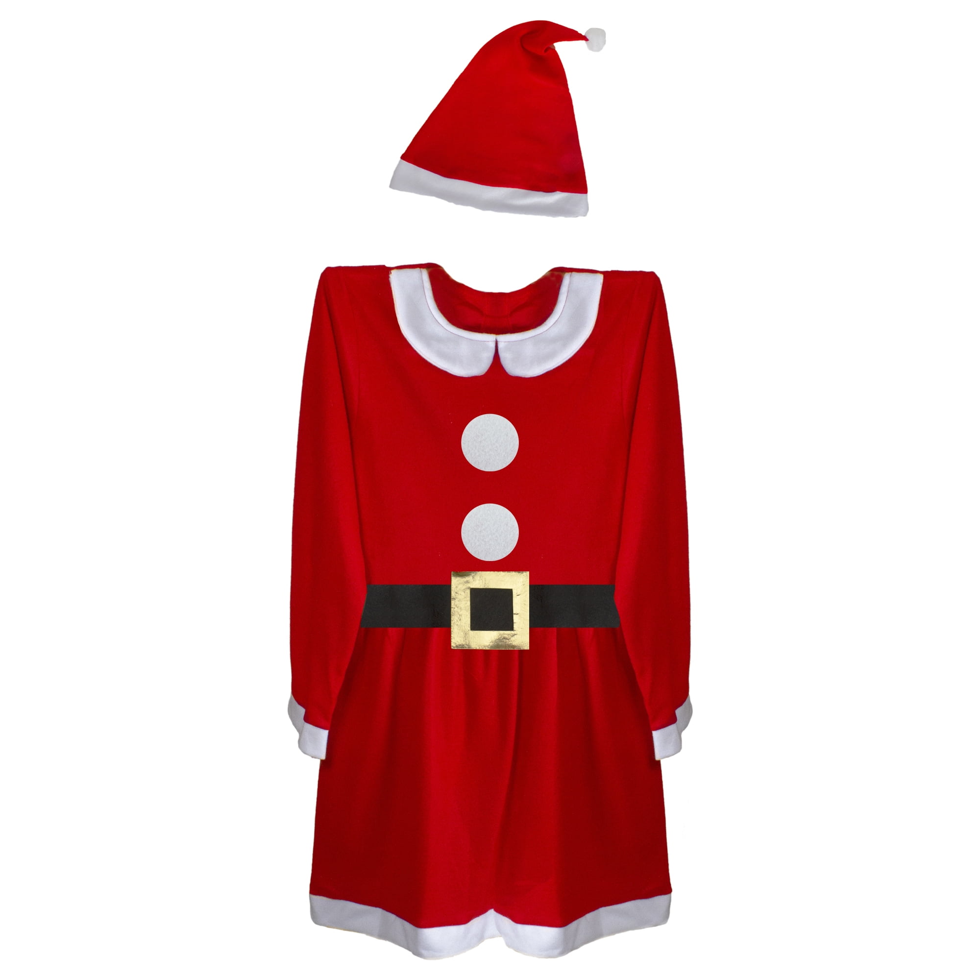 41" Red and White Women's Mrs. Claus Costume Set - Large