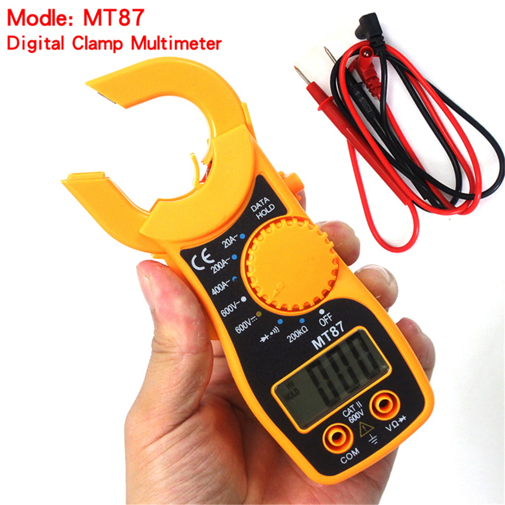 Digital Clamp Meter Multimeter AC DC Voltmeter Auto Range Volt Ohm Amp Tester 
