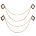 thumbnail image 1 of 2pcs Versatile Brooches Suit Clips Vintage Collar Clips Elegant Breastpins, 1 of 7