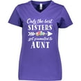 thumbnail image 3 of Inktastic Only the Best Sisters Get Promoted to Aunt Women's V-Neck T-Shirt, 3 of 5