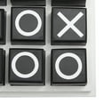 thumbnail image 4 of DecMode 9" x 3" Black Wooden Tic Tac Toe Game Set, 1-Piece, 4 of 8