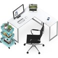 thumbnail image 6 of Mission 40-Inch Home Office Computer Desk, Rustic Brown, 6 of 9