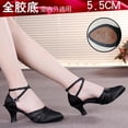 thumbnail image 1 of Zapatos de baile de tango/salón de baile latino de verano para mujer, zapatos de baile profesionales de Salsa con tacón para niñas y mujeres de 3,5/5,5 cm, 1 of 5
