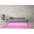 thumbnail image 3 of Ahgly Company Indoor Round Oriental Pink Traditional Area Rugs, 5' Round, 3 of 4