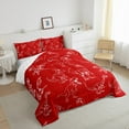thumbnail image 3 of jejeloiu Jungle Dinosaur Dino Full Size Comforter Sets,Cartoon Animal Bedding Comforter Set,Red White Bedding Sets For Boys,Ultra Soft Home Decor Reversible,3-Piece, 3 of 8