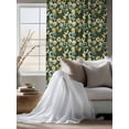 thumbnail image 4 of Sheer Curtains 63 Inch Length, Vintage Flower Semi Sheer Curtains Light Filtering Window Treatment, Green Spring Floral Leaves Pastoral Birds Plants Privacy Voile Drapes for Living Room 52x63 Inch, 4 of 7