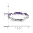 thumbnail image 3 of Sterling Silver Stackable Expressions Purple Enameled Ring, 3 of 4