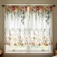 thumbnail image 5 of 2D Printed Kitchen Curtains, 24" Short Washable Window Valances, Decorative Half Curtain Panels for Sink, Bathroom & Cafe Styling, Light Filtering Privacy Drapes​, B, 5 of 5