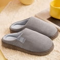 thumbnail image 4 of AUDeals Unisex Cotton Slippers Soft Plush Non Slip Home Indoor House Slippers Warm Cozy Winter Shoes (Coffee, 9), 4 of 4