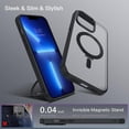 thumbnail image 5 of Design for iPhone 13 Pro Max  Case with Invisible Stand [Compatible with Magsafe], Full Body Cover Slim Shockproof Protective Phone Case for Apple iPhone 13 Pro Max 6.7", Black, 5 of 9