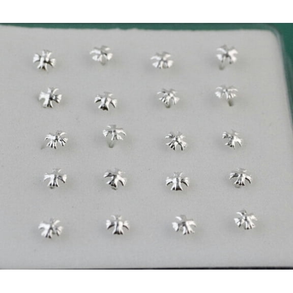QQTDFG 925 Solid Sterling silver 20PCS Straight Brids Bar Rod Nose Stud Wholesale NEW -default