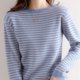 thumbnail image 2 of Women O-Neck Striped Sweater Harajuku Winter Retro Women's Thick Slim Stretch Warm Tops 2022 Autumn Knitted Pullover, 2 of 5