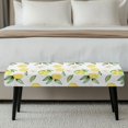 thumbnail image 5 of XYZCANDO Lemon Print Polyester Spandex Rectangle Dining Bench Slipcover with Breathable, Washable Elastic Band Bench Cushion Cover for Bedroom, 5 of 9