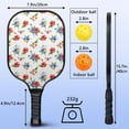 thumbnail image 4 of Pickleball Paddles Set,Pioneer Flower Floral Print Pattern Fiberglass Surface Pickleball Racket Set with 2 Indoor Outdoor Pickleball Balls and Pickleball Bag,Pickle-ball Equipment, 4 of 6