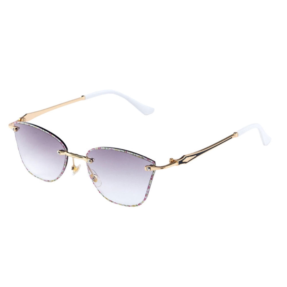 2024 Women's Sunglasses Reading Glasses 3.00, 3D Lace Butterfly HD Presbyopic Eyeglasses Metal Gradient Gray Readers +3.00
