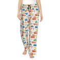 thumbnail image 1 of Fotbe Cartoon Transportation Pantalones de Pijama para Mujer, Pantalones de Dormir, Pantalones Pj con Cordón y Bolsillos-Small, 1 of 6