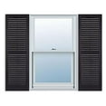 thumbnail image 2 of 15 Inch x 35 Inch Standard Louver Exterior Vinyl Window Shutters, Black (Pair), 2 of 2
