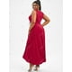 thumbnail image 4 of Vestido Tulipán Sin Mangas Estampado Floral Bordado Talla Extra Rosegal  vestidos de fiesta tallas grandes, 4 of 5