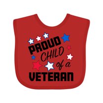 Inktastic Proud Child of a Veteran- Veterans Day Boys or Girls Baby Bib