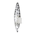 thumbnail image 5 of CosmoLiving by Cosmopolitan Silver Stainless Steel Pillar Wall Sconce with Hammered Pattern, 5 of 8