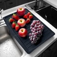 thumbnail image 7 of YWIYIUD 1PC Kitchen Plastic Dish Drainer Board, Large Draining Tray with Side Drop, Water Drain Board Drying Plate Dish Strainer Mat with NonSlip Base for Bowl Cup Kitchenware 17.5x12inch, 7 of 7