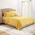 thumbnail image 3 of Clara Clark 5 Piece 1800 Microfiber Collection Bed Sheet Set, Deep Pockets Fitted Sheet, Twin XL, Mellow Yellow, 3 of 4