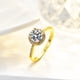 thumbnail image 4 of Anillo de plata S925 Diamante de lujo redondo bolsa 1 quilate 6,5 mm anillo femenino Seiko plateado 14K moissanite, 4 of 5