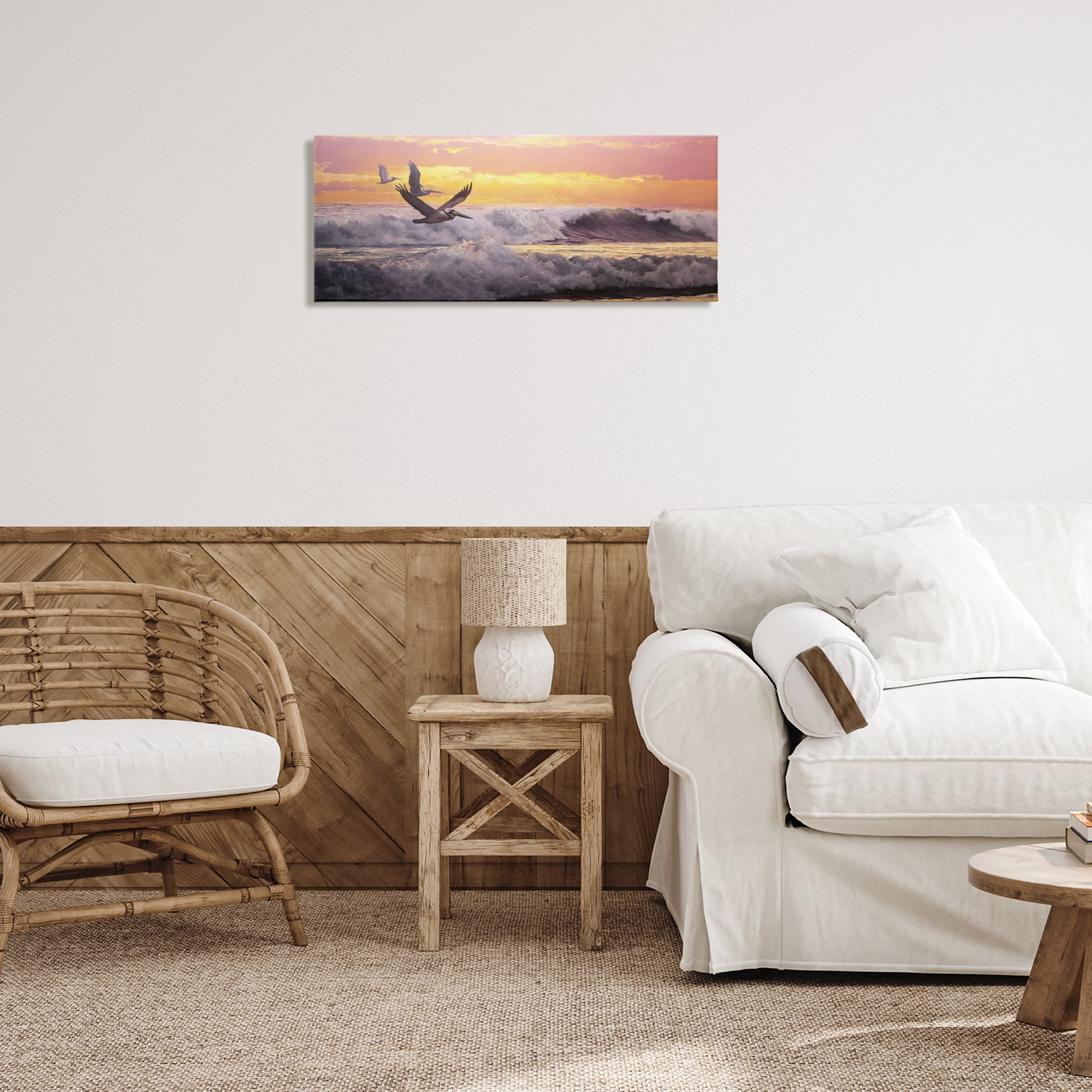 Stupell Industries Eternal Rhythms Seascape Landscape & Nature Photography Wrapped Canvas Art Print Wall Art, 30 x 13