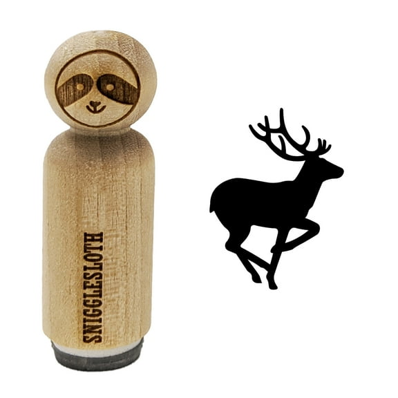 Deer Buck in Profile Solid Rubber Stamp for Scrapbooking Crafting Stamping - Mini 1/2 Inch